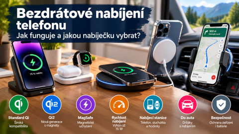 Bezdrátové nabíjení telefonu: Jak funguje a jakou nabíječku vybrat