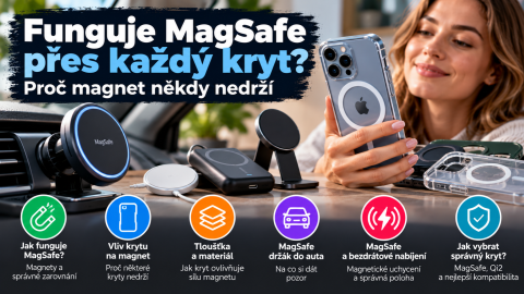 Funguje MagSafe přes každý kryt? Proč magnet někdy nedrží