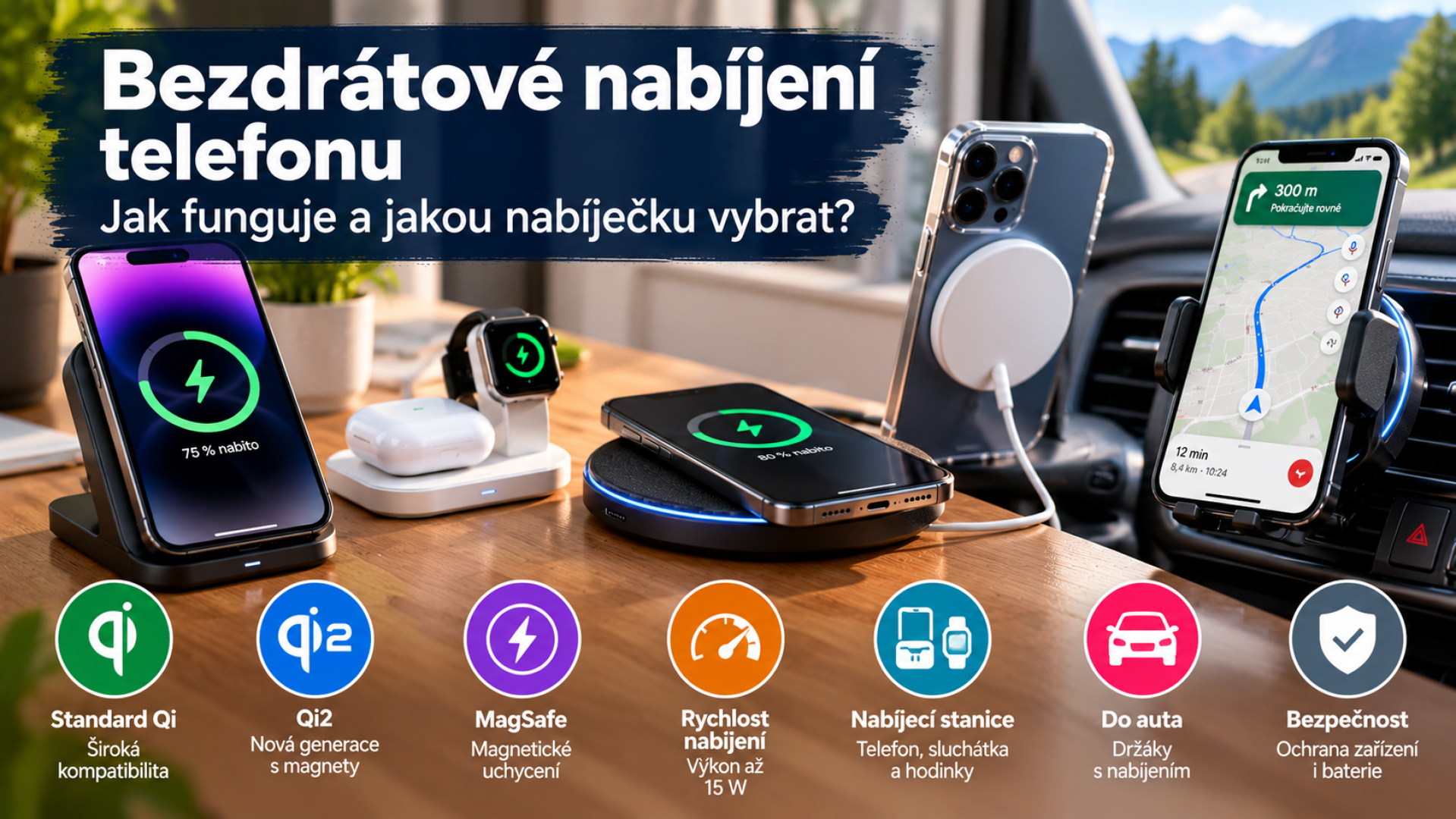 Bezdrátové nabíjení telefonu: Jak funguje a jakou nabíječku vybrat