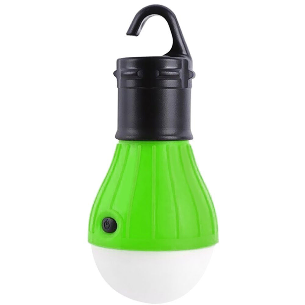 LED žárovka do stanu, na ryby, outdoor - 3x AAA baterie - 3 režimy - zelená