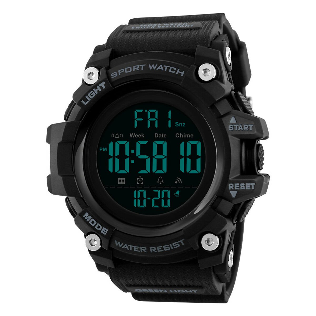 Hodinky SKMEI 1384 ALL BLACK - pánské sportovní digitální vodotěsné hodinky