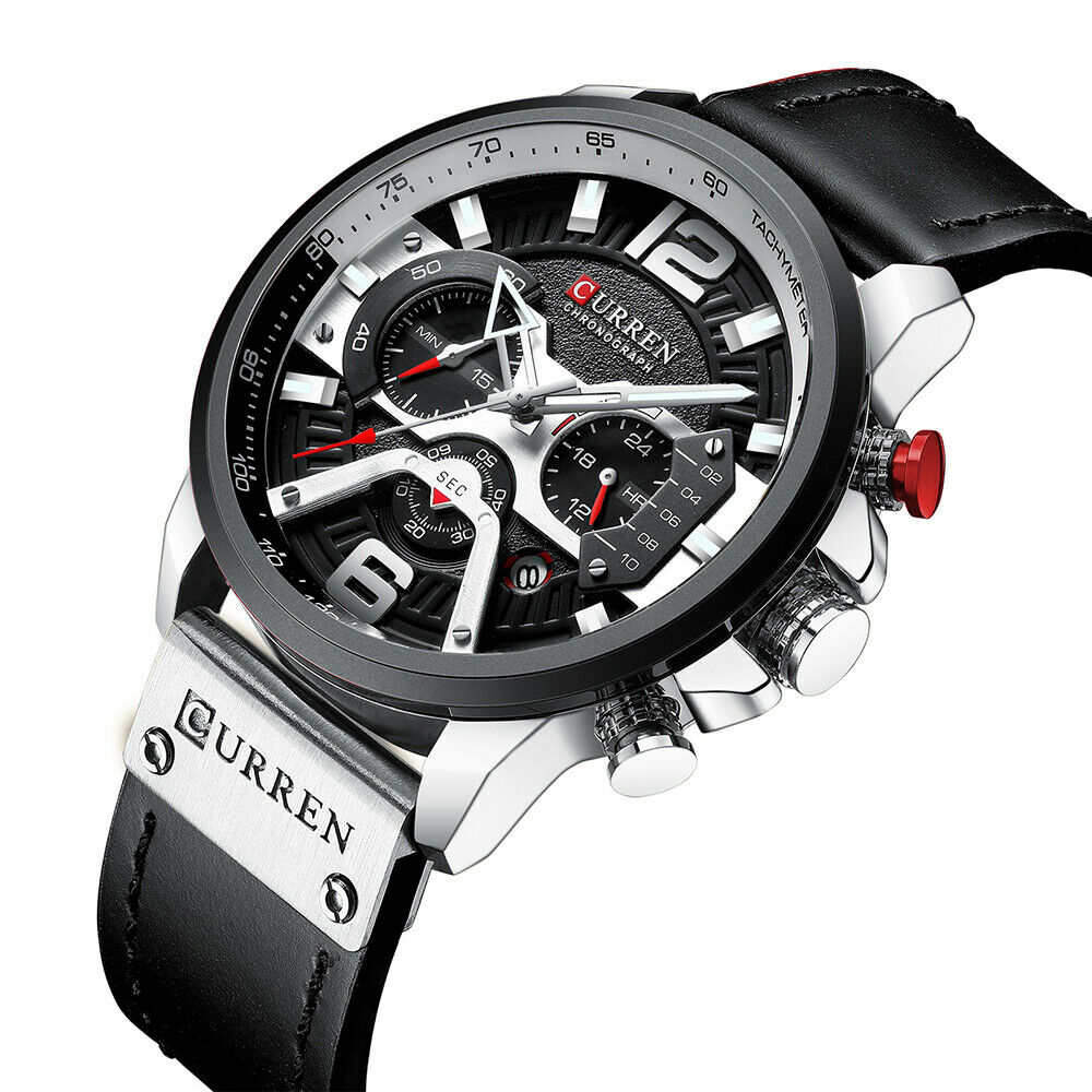 Hodinky CURREN 8329 BLACK-SILVER - luxusní značkové pánské elegantní hodinky
