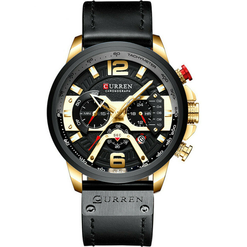 Hodinky CURREN 8329 GOLD-BLACK - luxusní značkové pánské elegantní hodinky