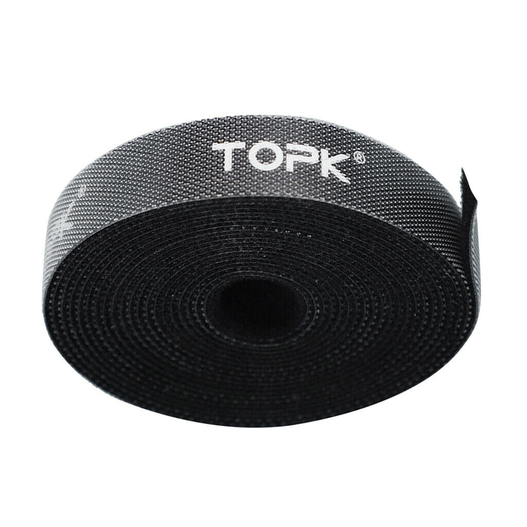 Páska na kabely TOPK organizér kabelů délka 5m (velcro strap) - černá  
