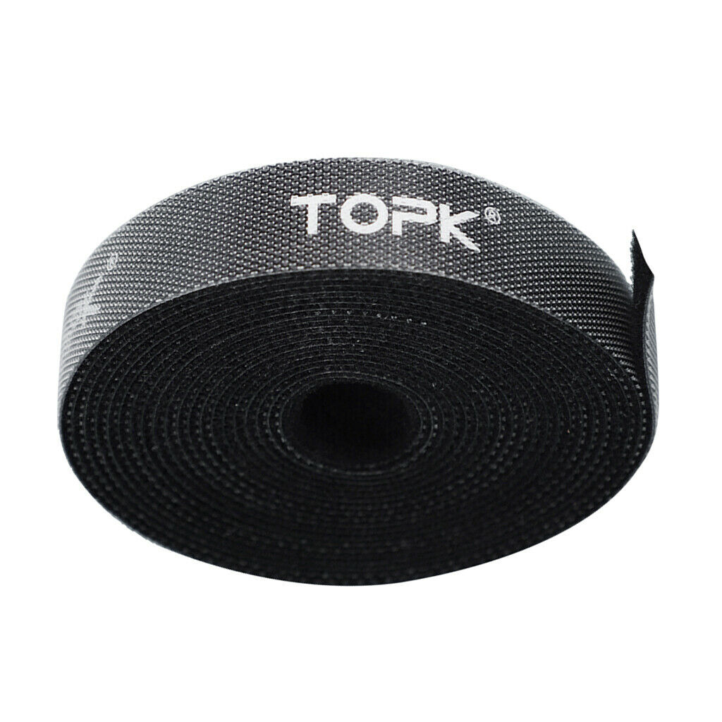 Páska na kabely TOPK organizér kabelů délka 5m (velcro strap) - černá 