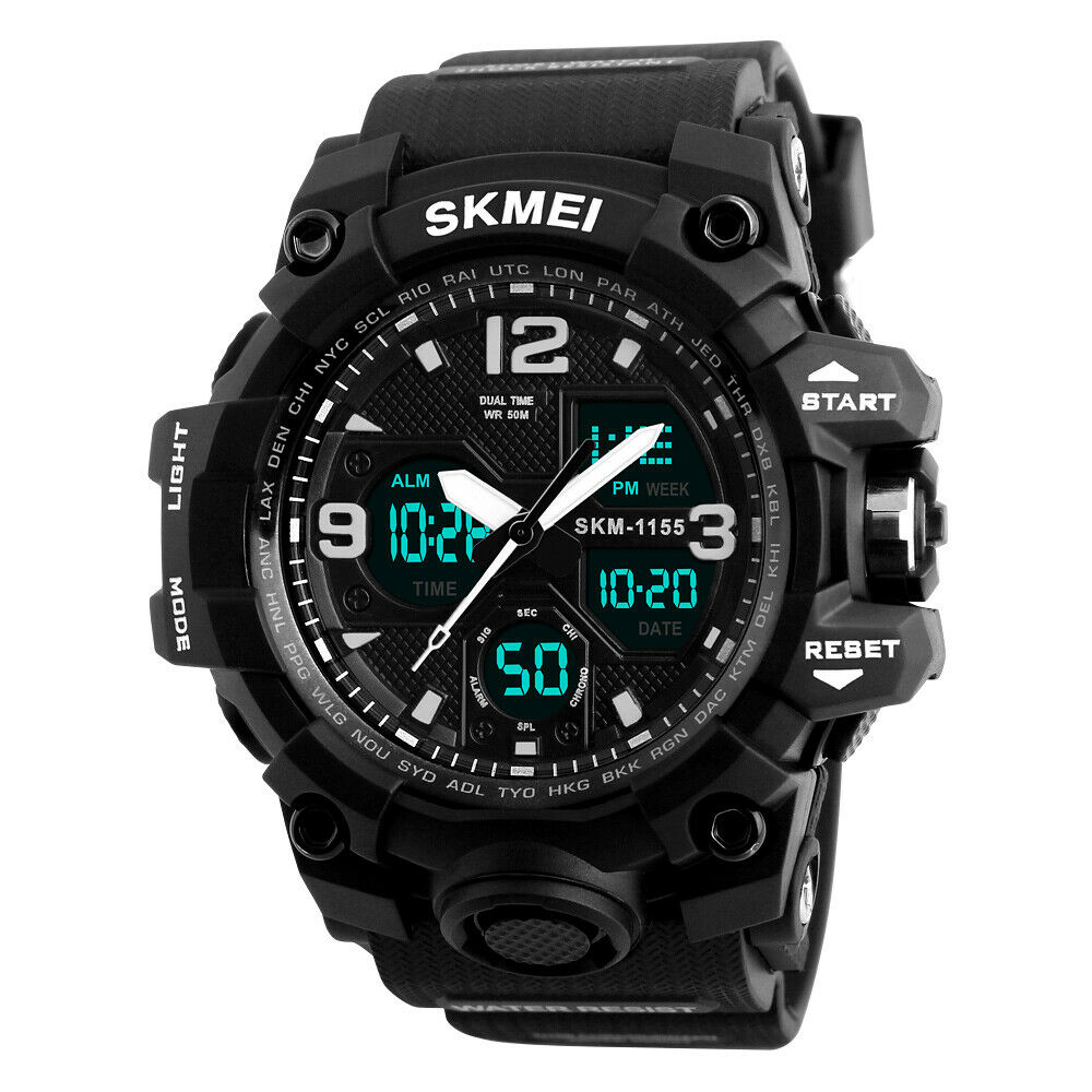 Hodinky SKMEI 1155B - pánské sportovní digitální vodotěsné hodinky - černé