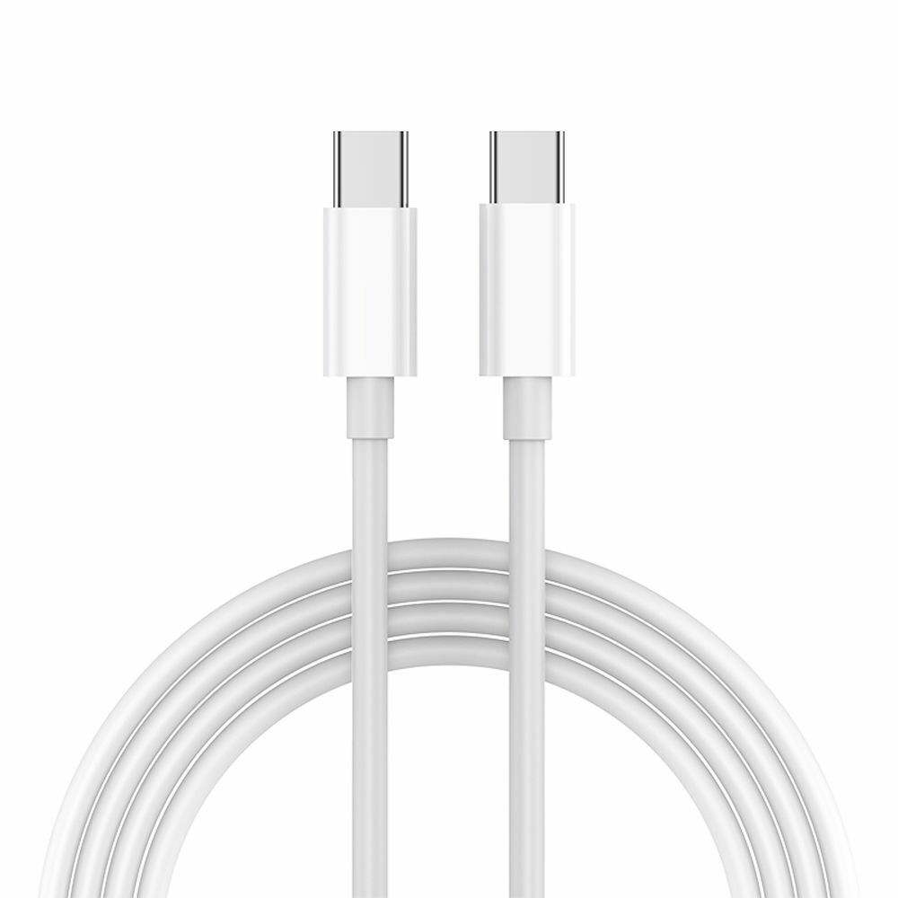 Nabíjecí kabel USB-C na USB-C délka 1m - bílý PD 60W pro Samsung, Xiaomi, iPhone