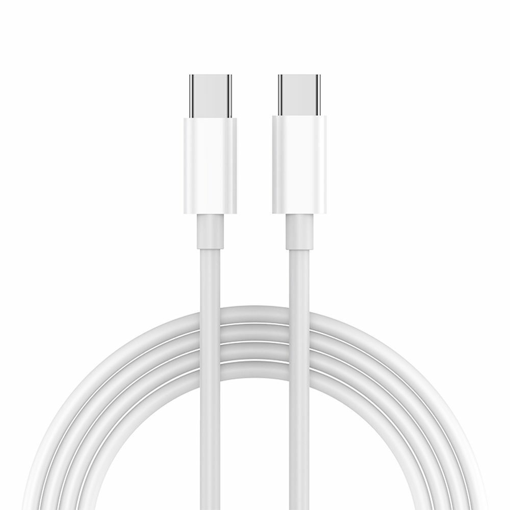 Nabíjecí kabel USB-C na USB-C délka 1m - bílý PD 60W pro Samsung, Xiaomi, iPhone 