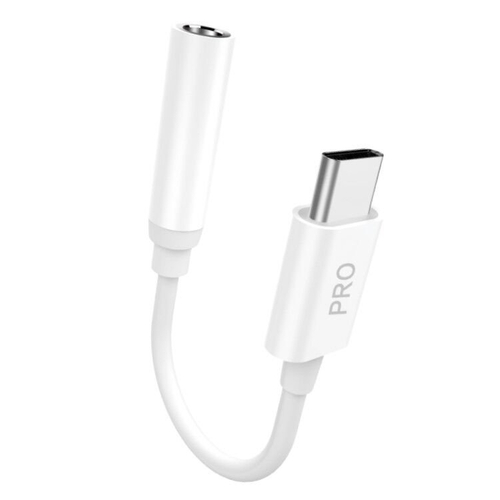 Adaptér pro sluchátka Dudao audio z USB typu C na mini jack 3,5 mm bílý (L16C Pro bílý)