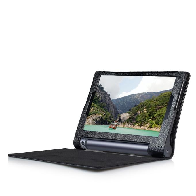 Lenovo YOGA Tablet 3 10" - kožené pouzdro (kryt obal) se stojánkem - černé