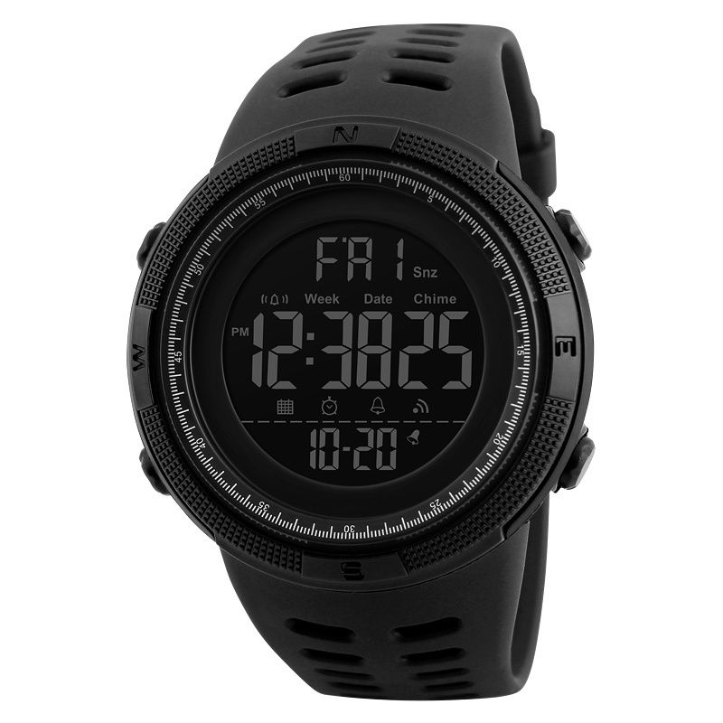 Hodinky SKMEI 1251 ALL BLACK - pánské sportovní digitální vodotěsné hodinky