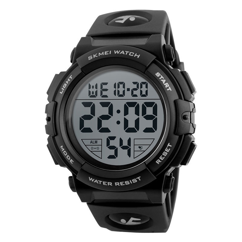 Hodinky SKMEI 1258 (pánské sportovní digitální vodotěsné hodinky) do 50m - BLACK