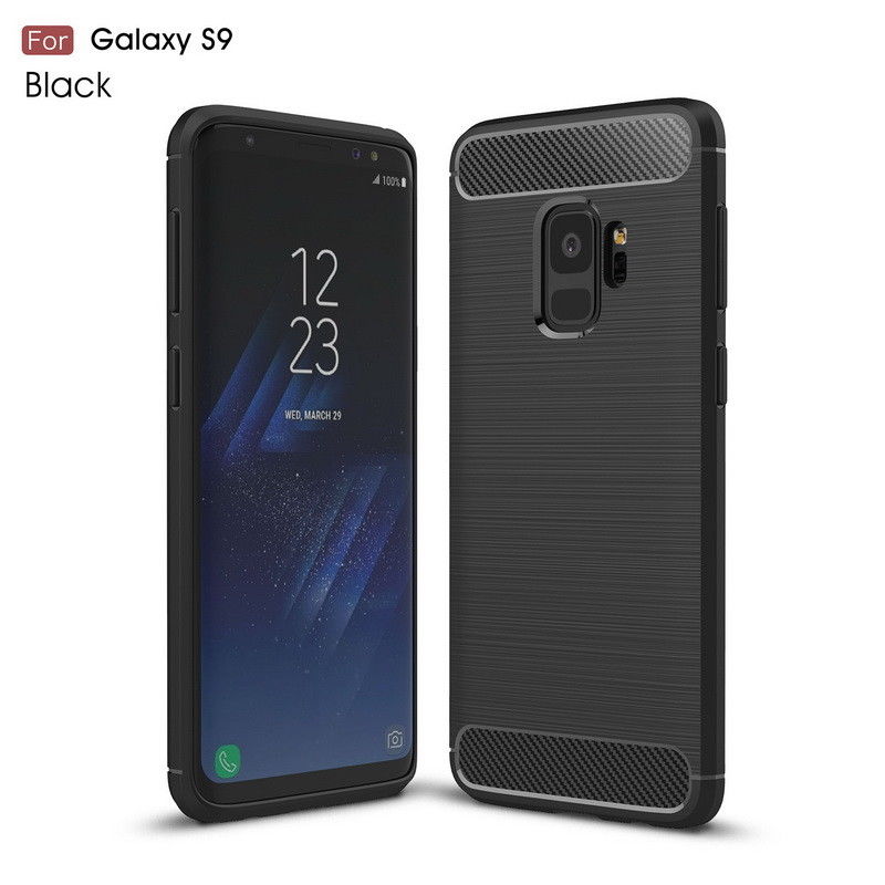 SAMSUNG GALAXY S9 - pouzdro obal kryt PREMIUM CARBON gelové - černé 