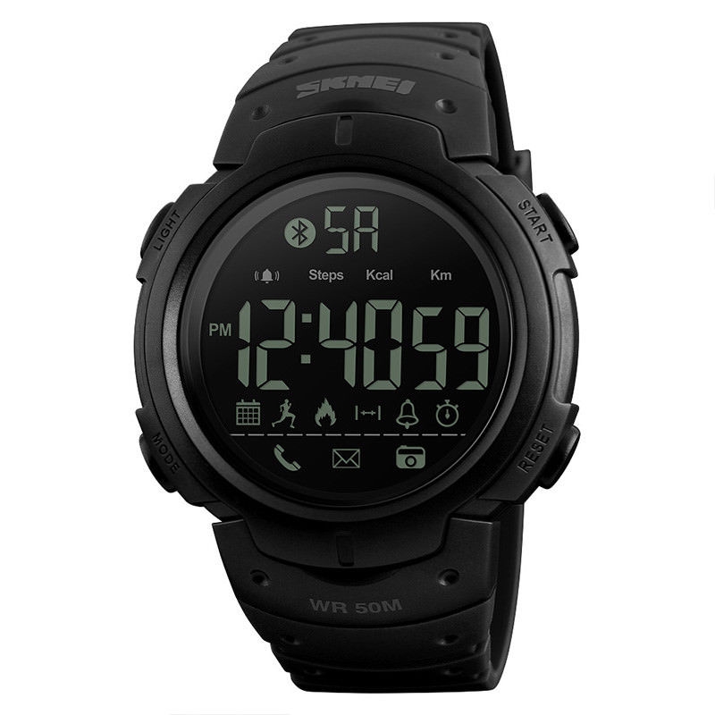 Hodinky SKMEI 1301 - Bluetooth chytré sportovní vodotěsné hodinky - BLACK