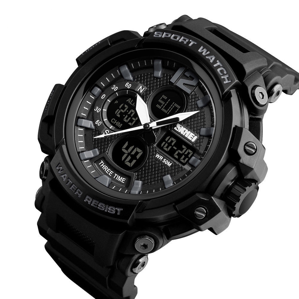 Hodinky SKMEI 1343 - pánské sportovní digitální vodotěsné hodinky - černé