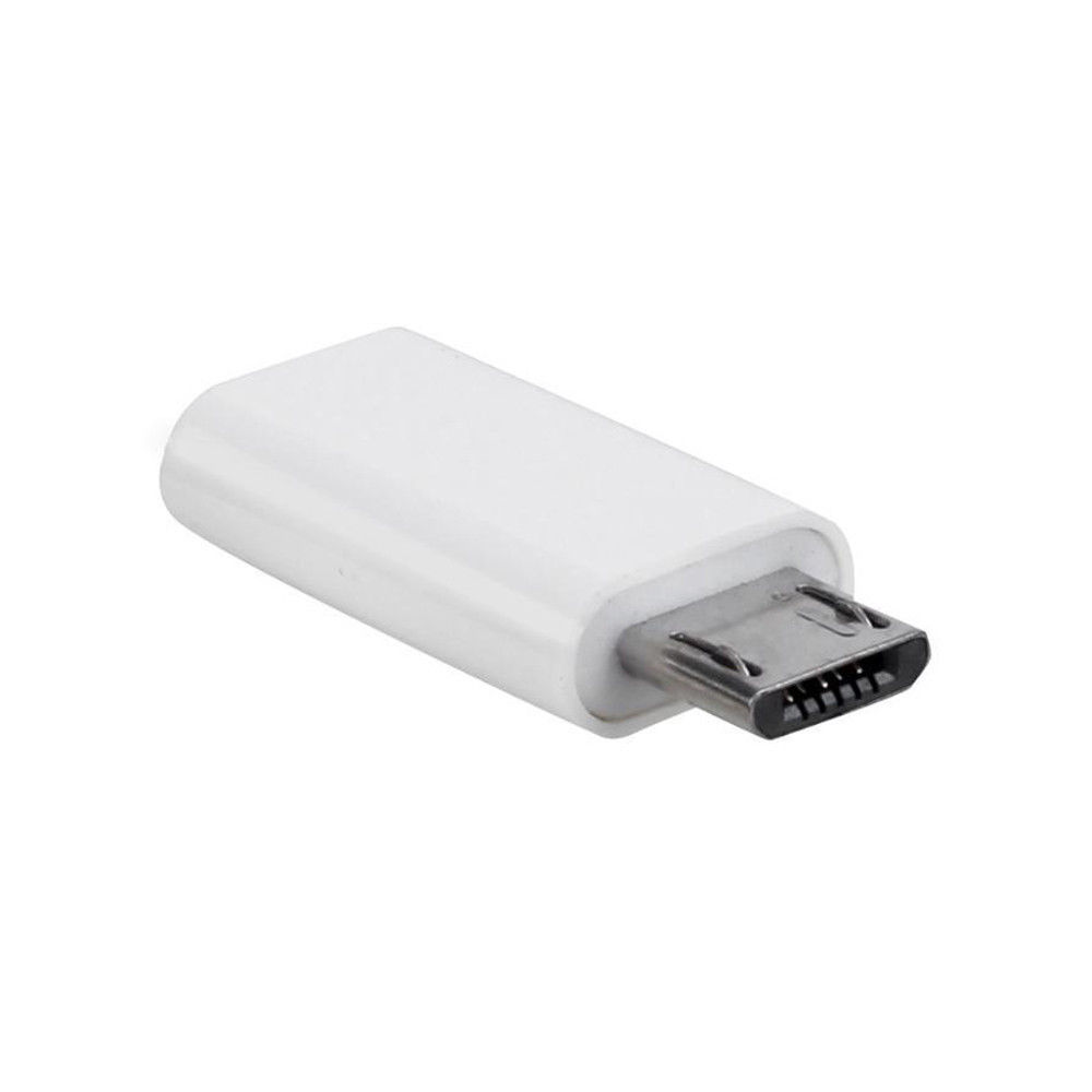 Redukce - adaptér USB-C na micro USB - bílá