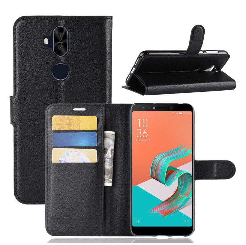 ASUS ZenFone 5 LITE (ZC600KL) - pouzdro (kryt obal) peněženka se stojánkem - BLK