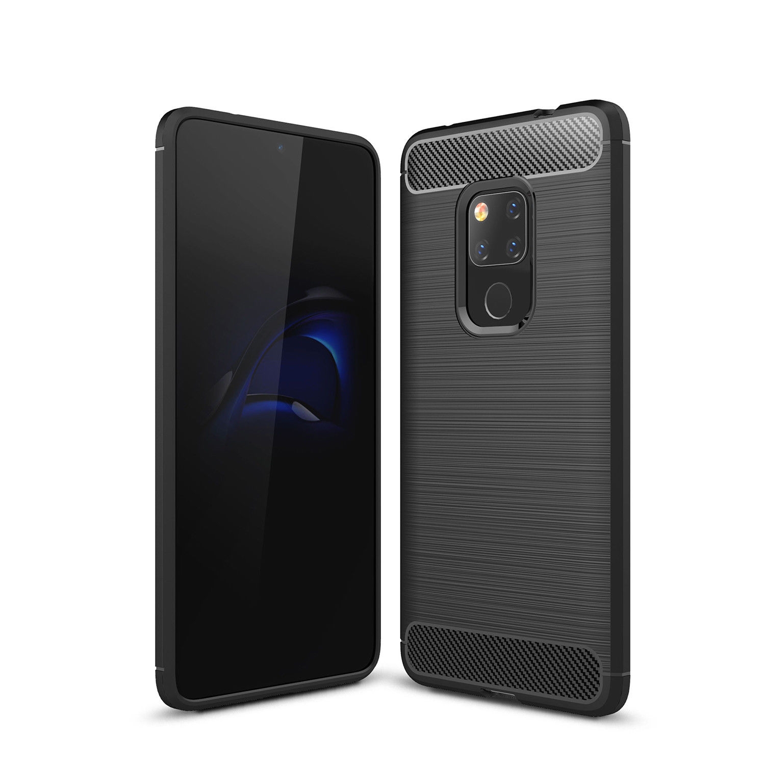 HUAWEI MATE 20 - pouzdro obal kryt PREMIUM CARBON gelové - černé 