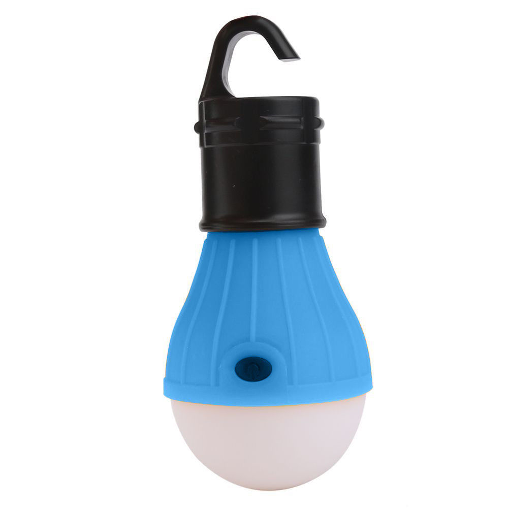 LED žárovka do stanu, na ryby, outdoor - 3x AAA baterie - 3 režimy - modrá