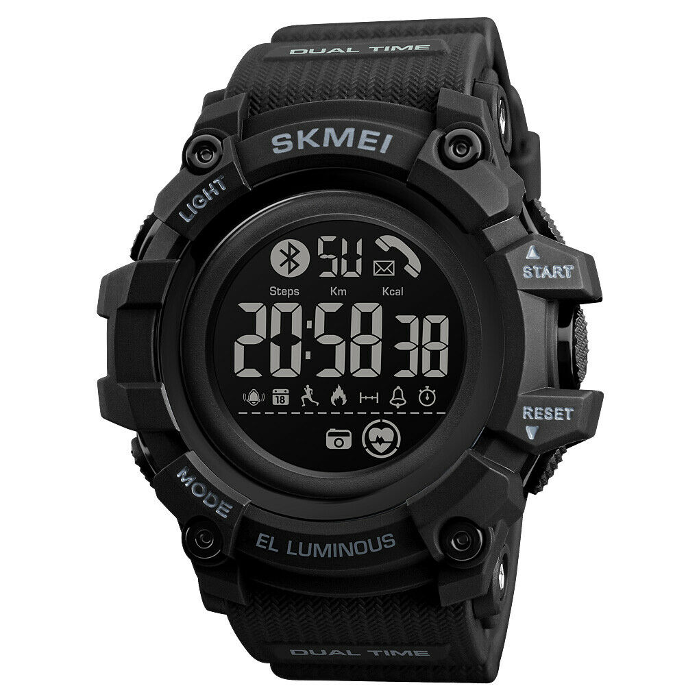 Hodinky SKMEI 1643 - SMART bluetooth sportovní vodotěsné hodinky - BLACK