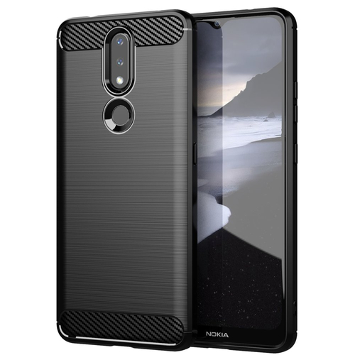 Nokia 2.4 - pouzdro obal kryt PREMIUM CARBON gelové - černé