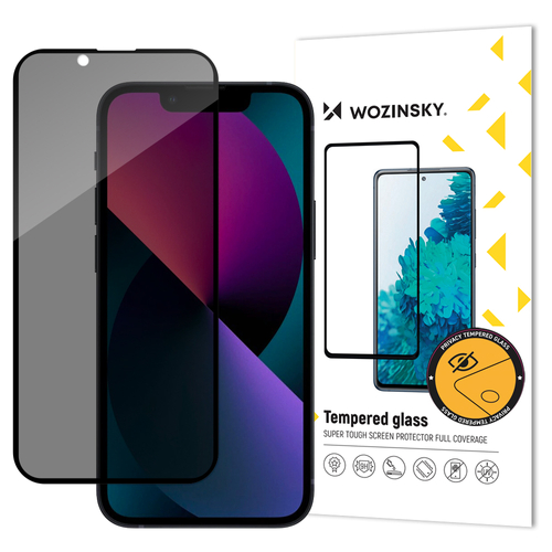 Wozinsky Privacy Glass tvrzené sklo pro iPhone 17e, 16e, 14, 13 a 13 Pro s filtrem Anti Spy