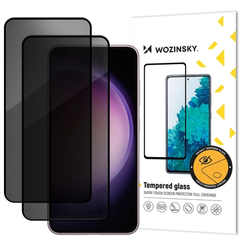 Tvrzené sklo Wozinsky Privacy Glass pro Samsung Galaxy S26 Ultra kompatibilní s čtečkou otisků prstů 2 ks