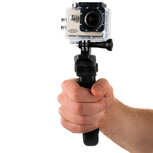Držák s mini stativem pro akční kamery GoPro SJCAM, černý