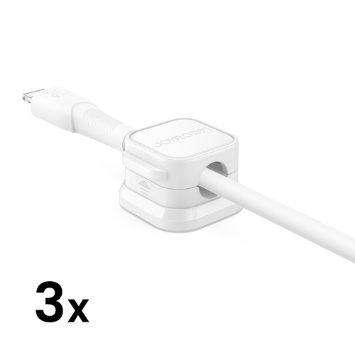 Magnetický organizér na kabely Joyroom JR-ZS368 - bílý (3 ks)