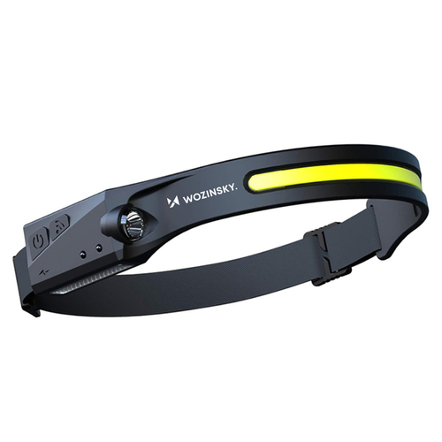 Wozinsky WLC-1200 čelovka 350 lm, CREE LED, senzor pohybu, černá