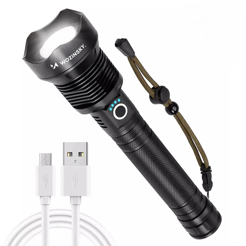 Wozinsky WLT-20W taktická svítilna 2000 lm, CREE LED, IP65, černá