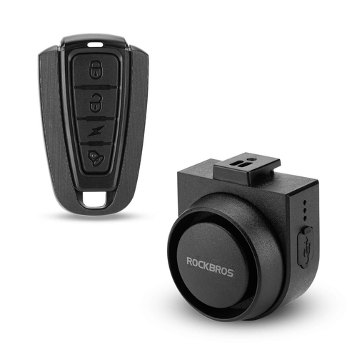 Rockbros A2 zvonek na kolo s alarmem 115 dB, USB-C, černý