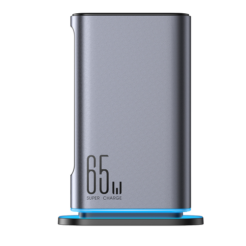 Joyroom JR-TCM02 GaN nabíječka 65 W, 4× USB-C + 2× USB-A – tmavě šedá